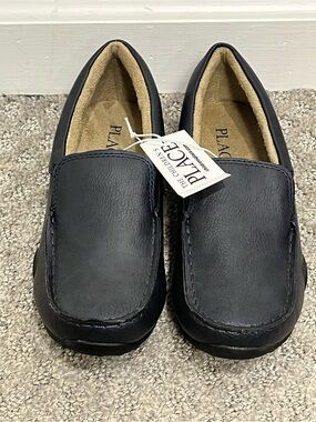 NWT Childrens Place Boys Dark Navy Loafers Shoes Dressy Casual Moccasins Sz 2